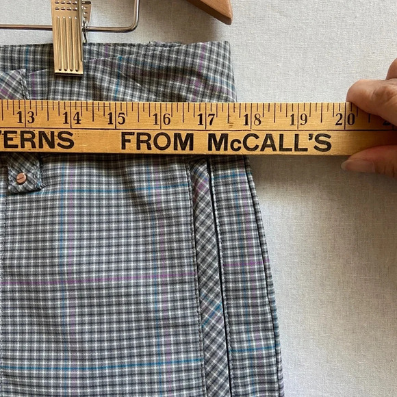 Nike Golf Dry Fit Golf Mid Rise Plaid Pants Size Sz 12 - Picture 9 of 11